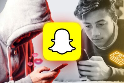 snapchat scams - scammer talking on snapchat with teenager for romance or money